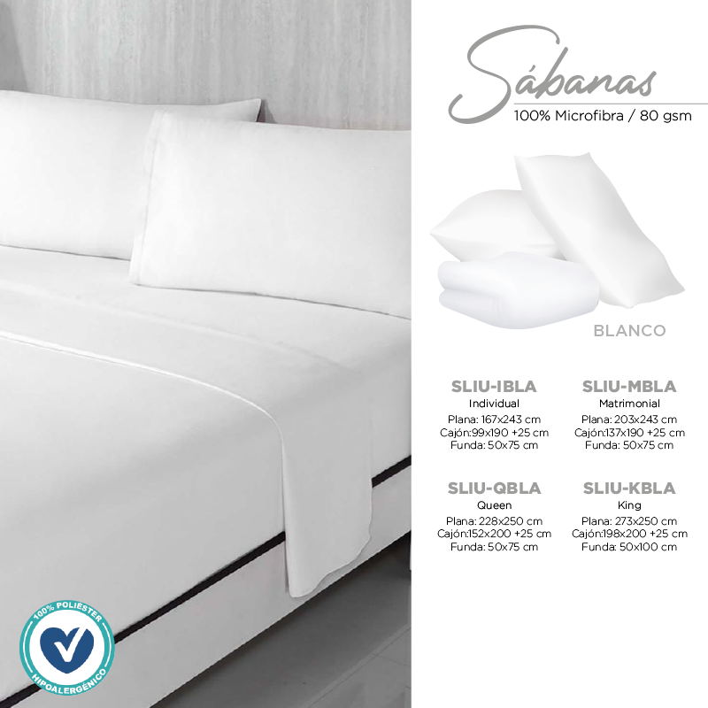 Sabanas Lisas en Microfibra - Decoración de Hogar Costa Rica